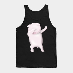 Dabbing Shirt Funny Dabbing Pig Pot Bellied Pig Shirt Tank Top